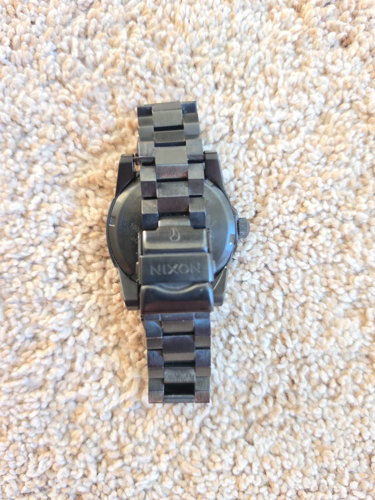 Nixon The G.I. 40mm Watch Gunmetal Black Stainless Steel Bracelet 100M