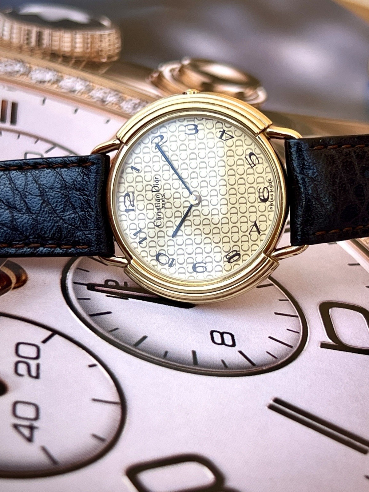 Vintage Christian Dior Gold Plated Watch | Step Case & Swiss Quartz Movement