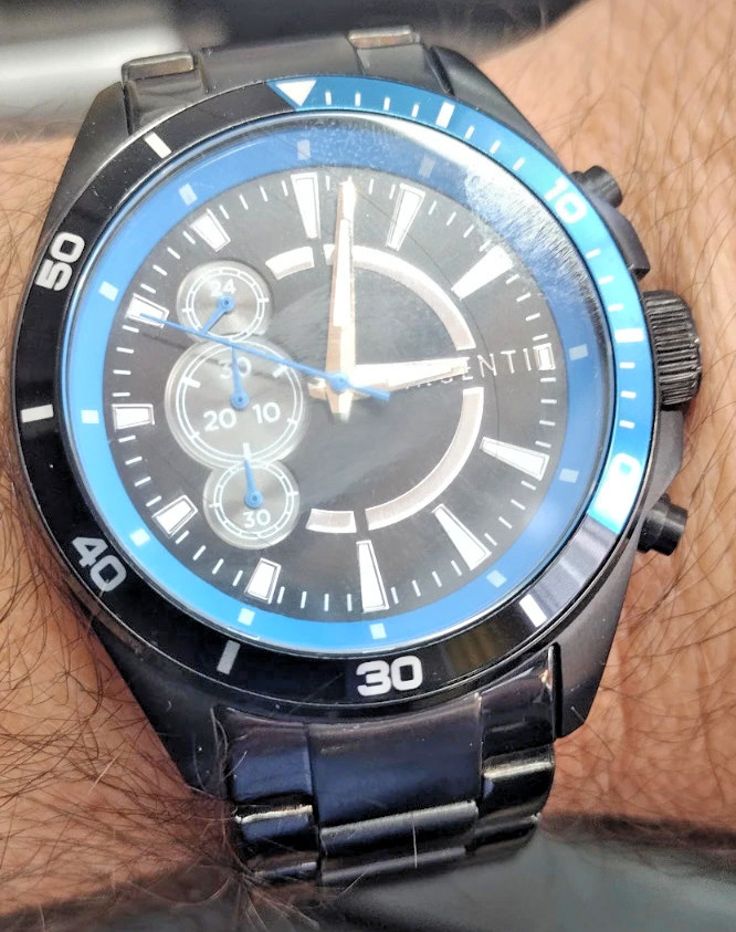 Argenti Chrono Black Blue Case Men’s Luxury Watch Gift Chrono Stylish Elegant
