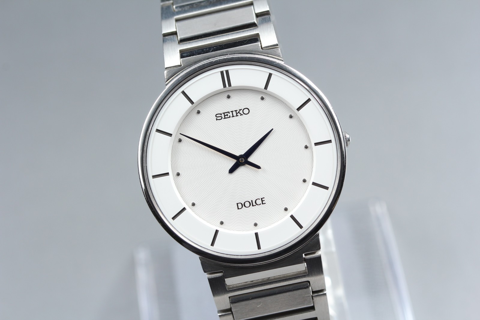 [N MINT] Seiko Dolce 4J40-0AC0 White dial 33mm Quartz Men`s watch From JAPAN