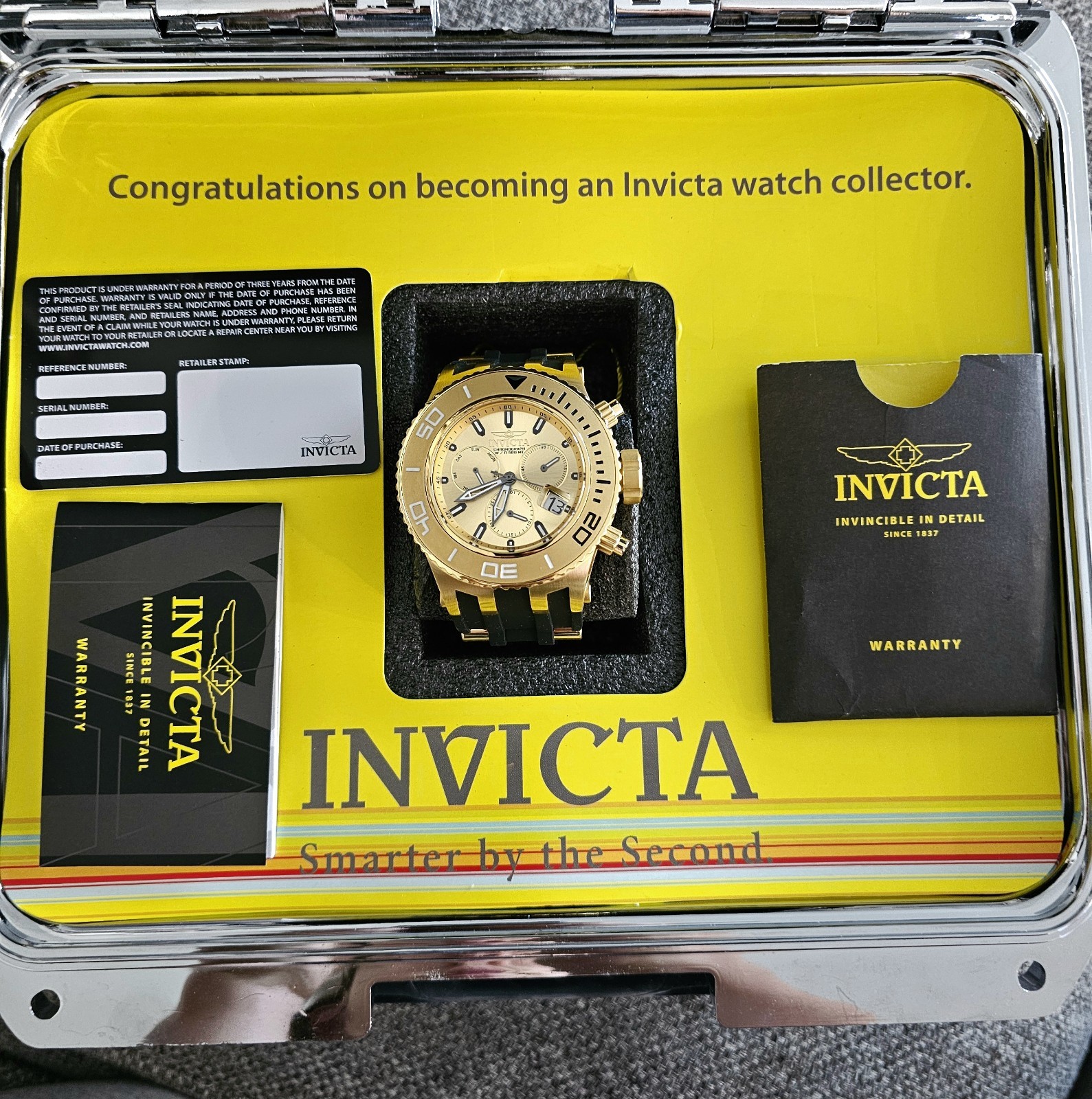 Invicta Subaqua Limited Edition Chronograph 500m Diver Gold Dial 52mm