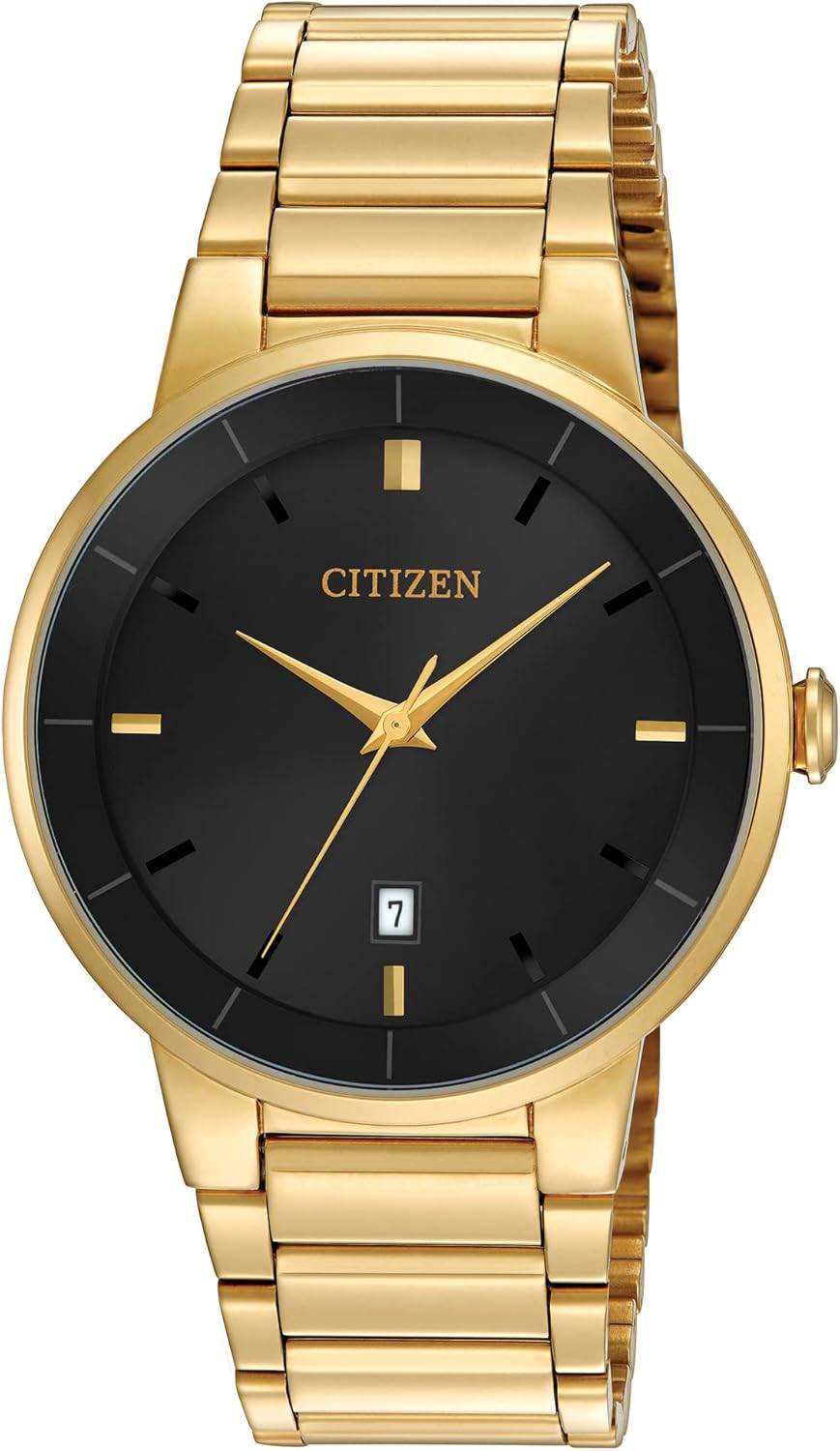 Citizen Quartz Mens Watch, Stainless Steel, Classic, Gold-Tone (Model: BI5012-53