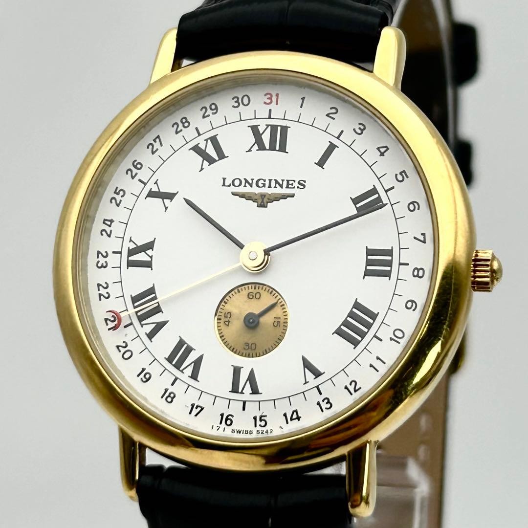 Longines Charleston Vintage Watch Small Second Roman Numerals Crescent Hand Bat