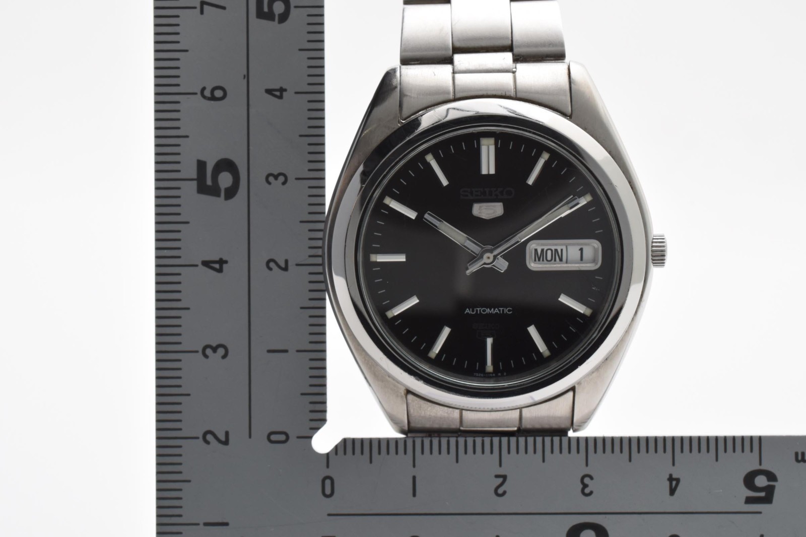 [Exc+5] Vintage SEIKO 5 7S26-0060 Black Dial Automatic Men’s Watch Day-Date