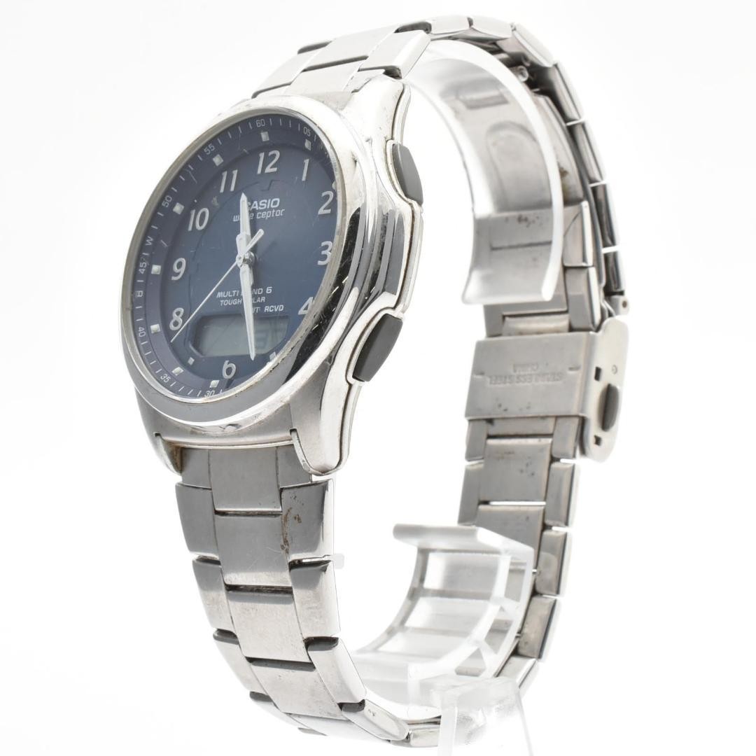 CASIO WVA-M630 Men’s Radio Solar Watch Navy Dial Used