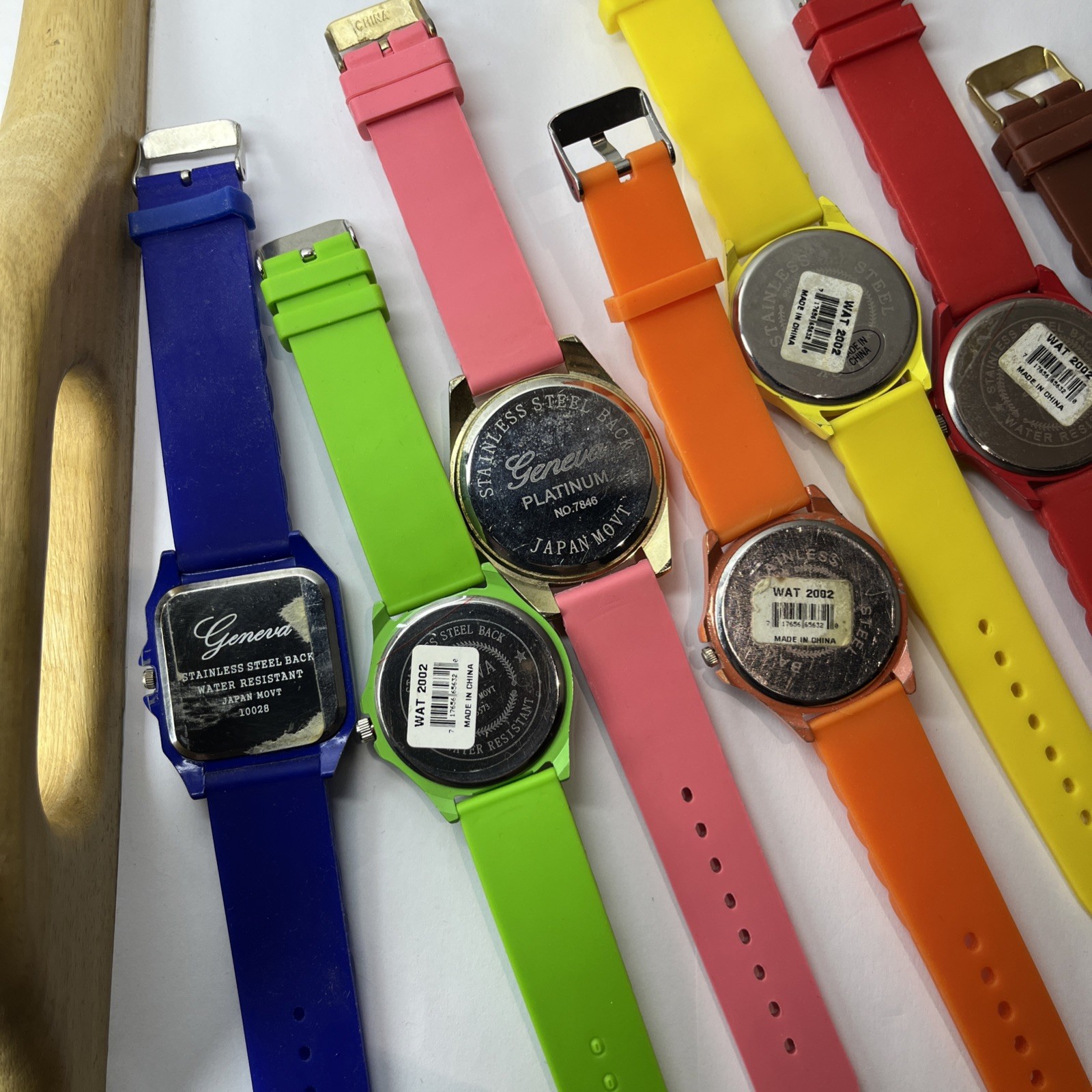 Women’s GENEVA Watches Assorted Mix LOT Of 15 ,Rubber & Leather Band Watches