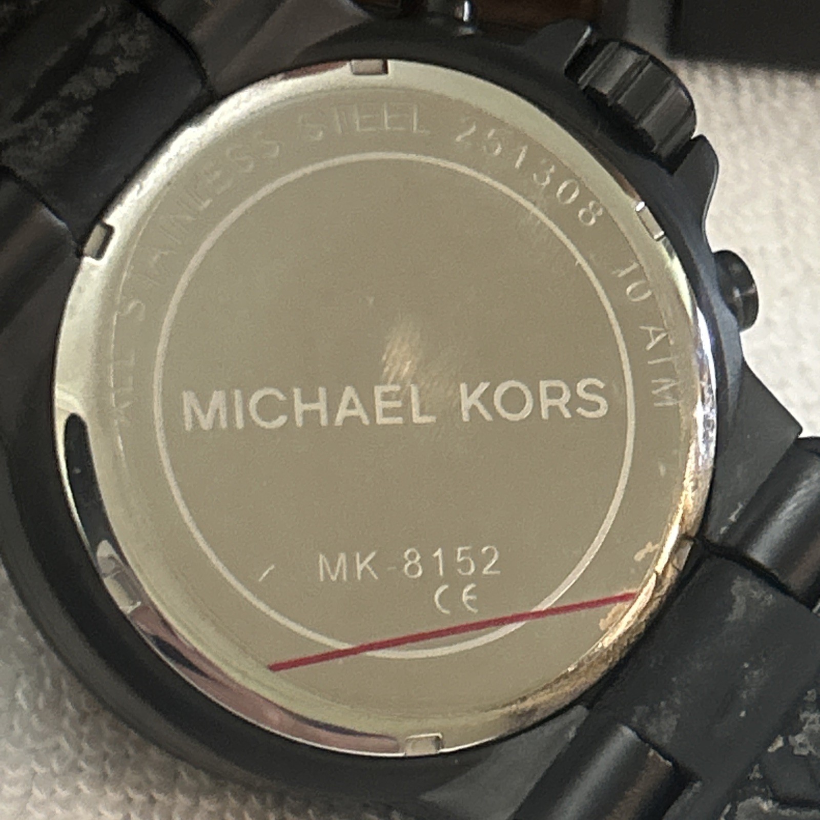 Michael Kors Wrist Watch Mens Dylan Black Chronograph MK-8152 48mm NEEDS BATTERY