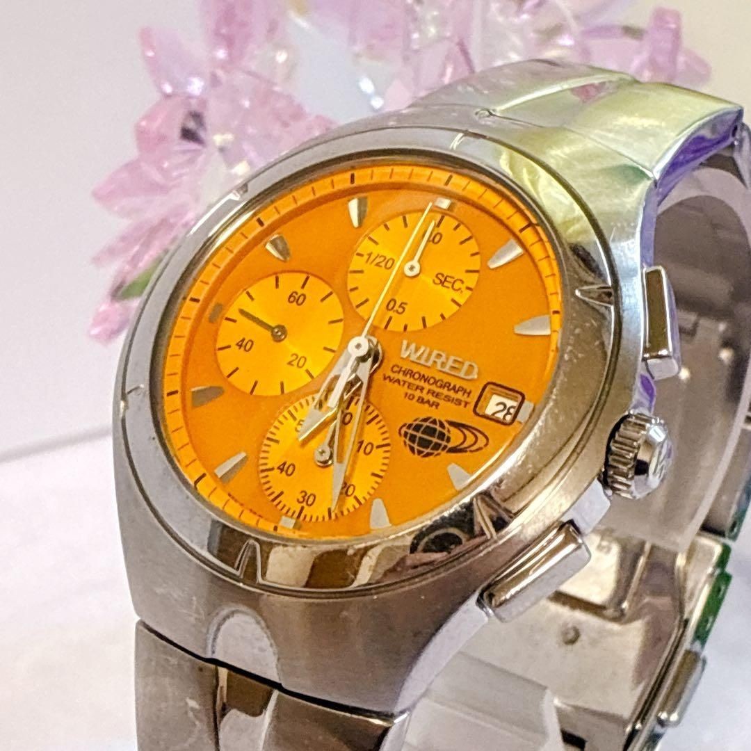 Rare Seiko Wired Men s Watch Orange BEAMS