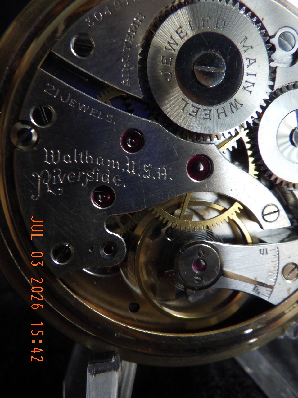 Waltham RR Grade Pocket Watch, size 16s, 21 jewels