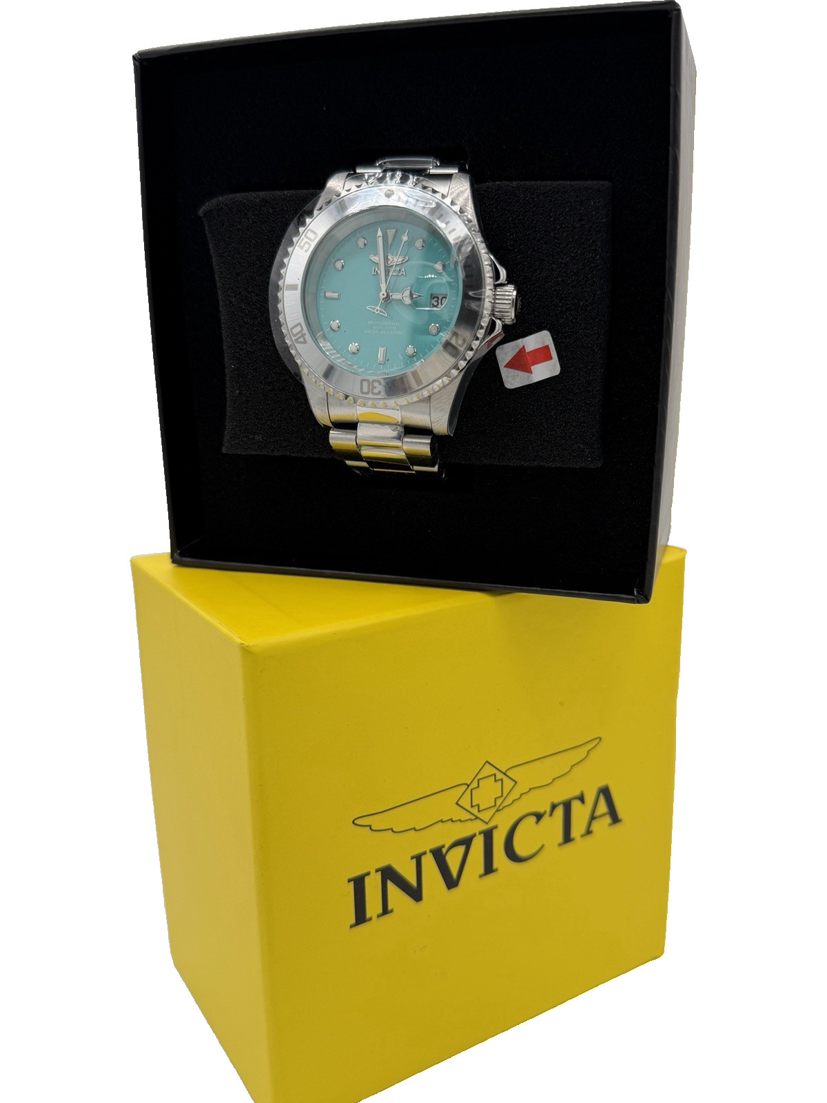 Invicta Pro Diver Men’s 40mm Japan Quartz Turquoise Dial SS 200m Date Watch New