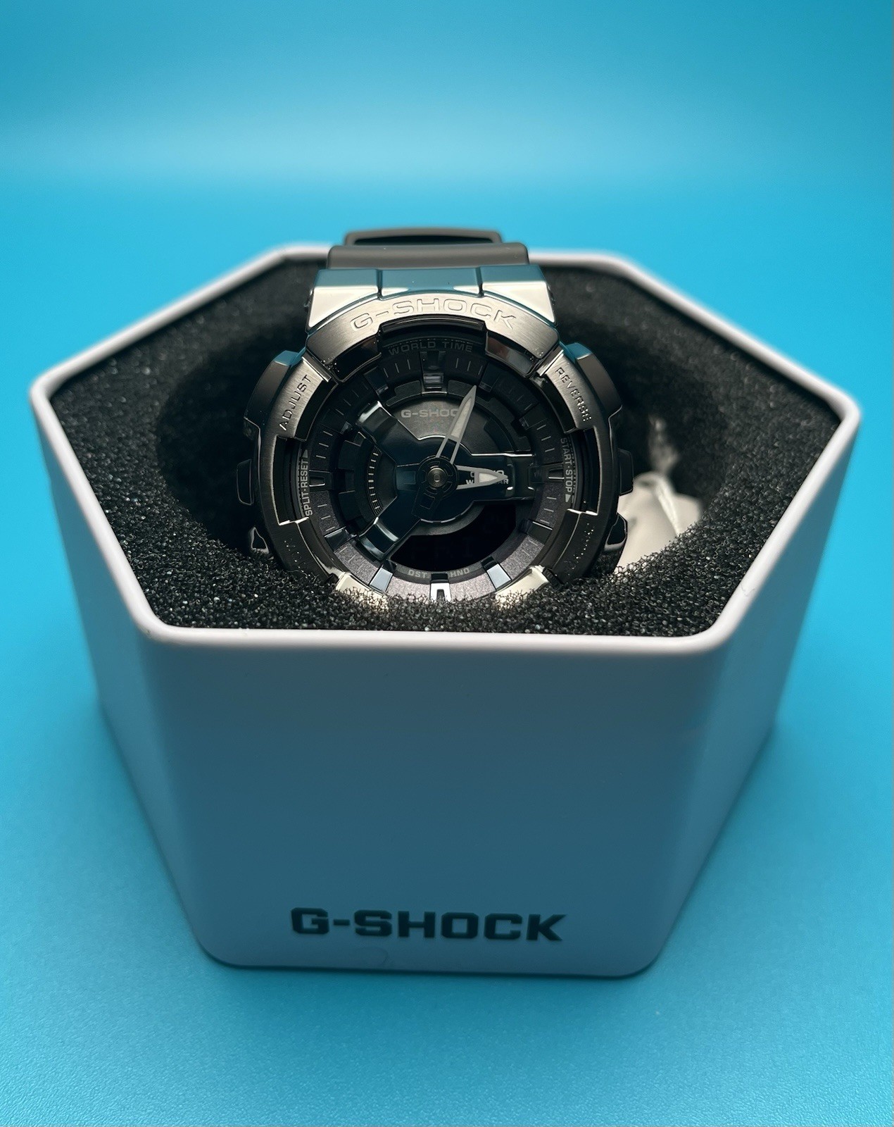Casio G-Shock Analog-Digital Metal Gray Women’s Watch Stainless Steel GMS110B8A