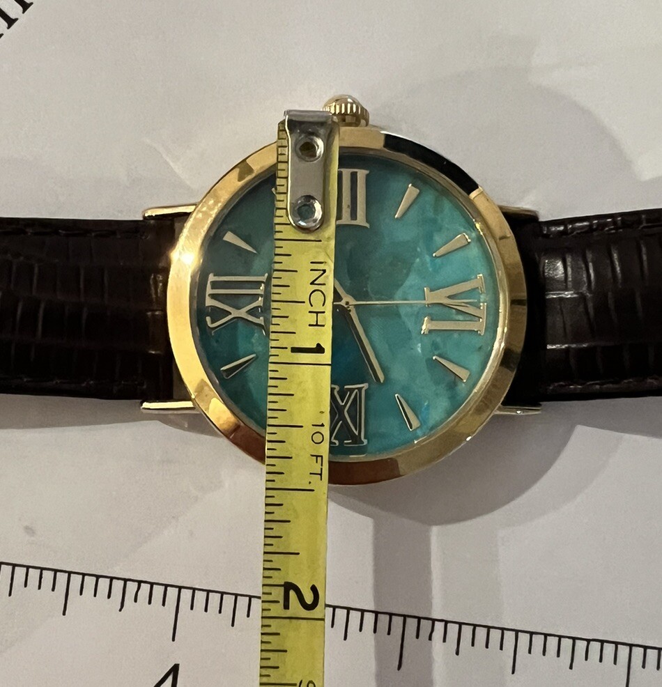 Bronzo Italia – Bronze, Stainless Steel – Turquoise Watch (Needs Battery) #8412