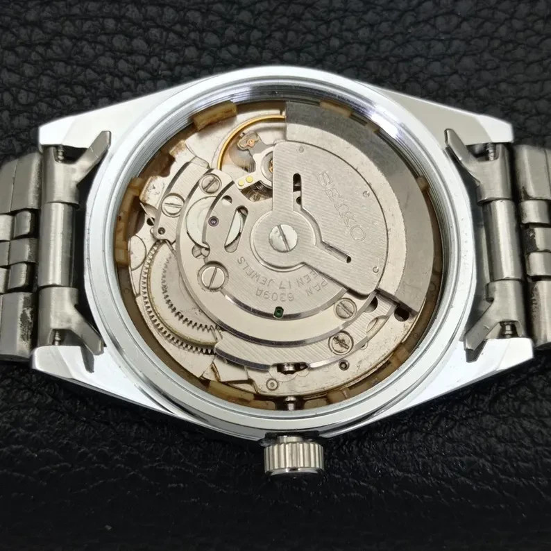Vintage Seiko 5 6309a Automatic Refurbished Japan Mens Day/Date White Color Dial