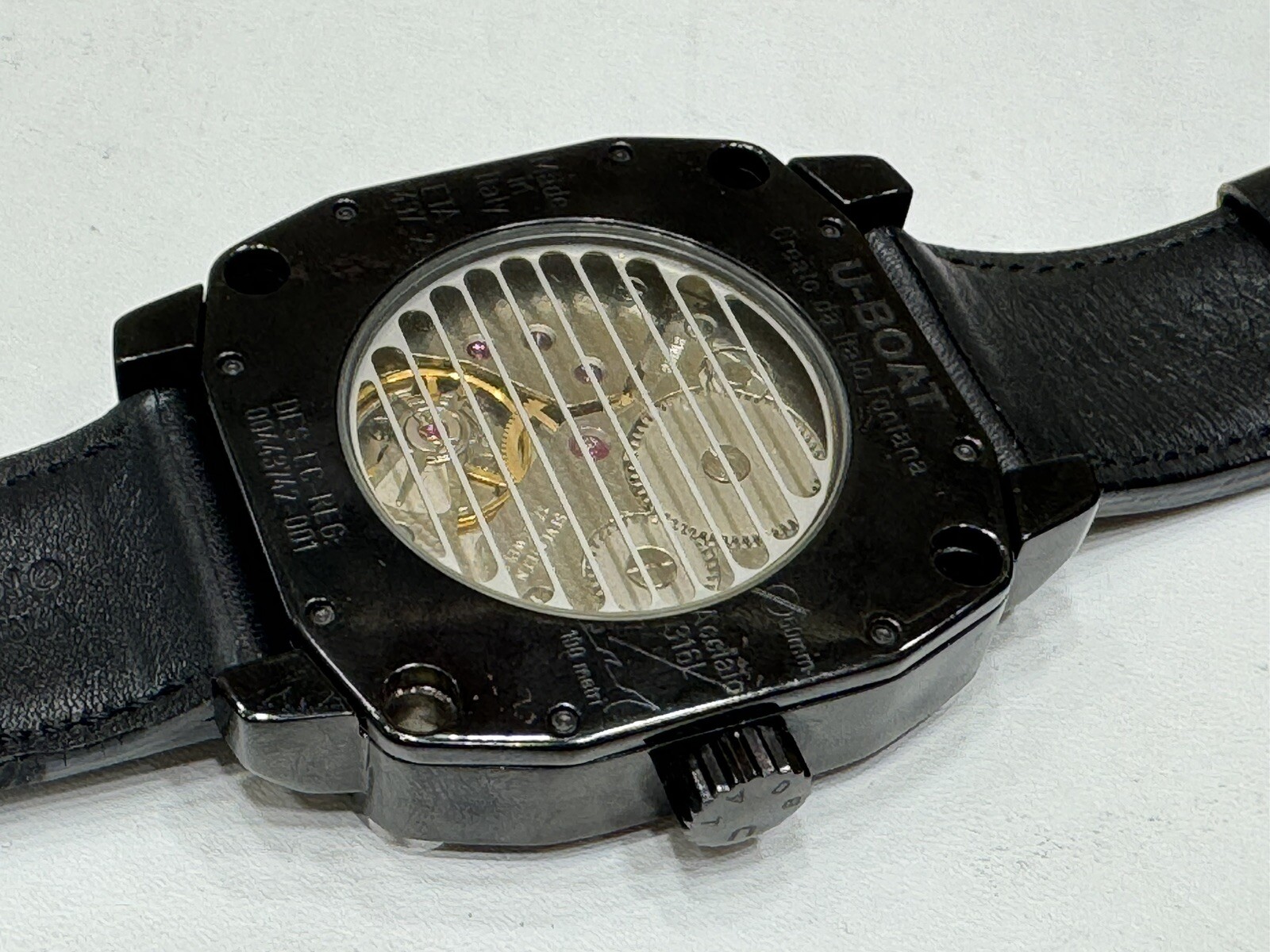 U-Boat Italo Fontana Watch Thousands of Feet Manual Mens 50mm Red Made in Italy