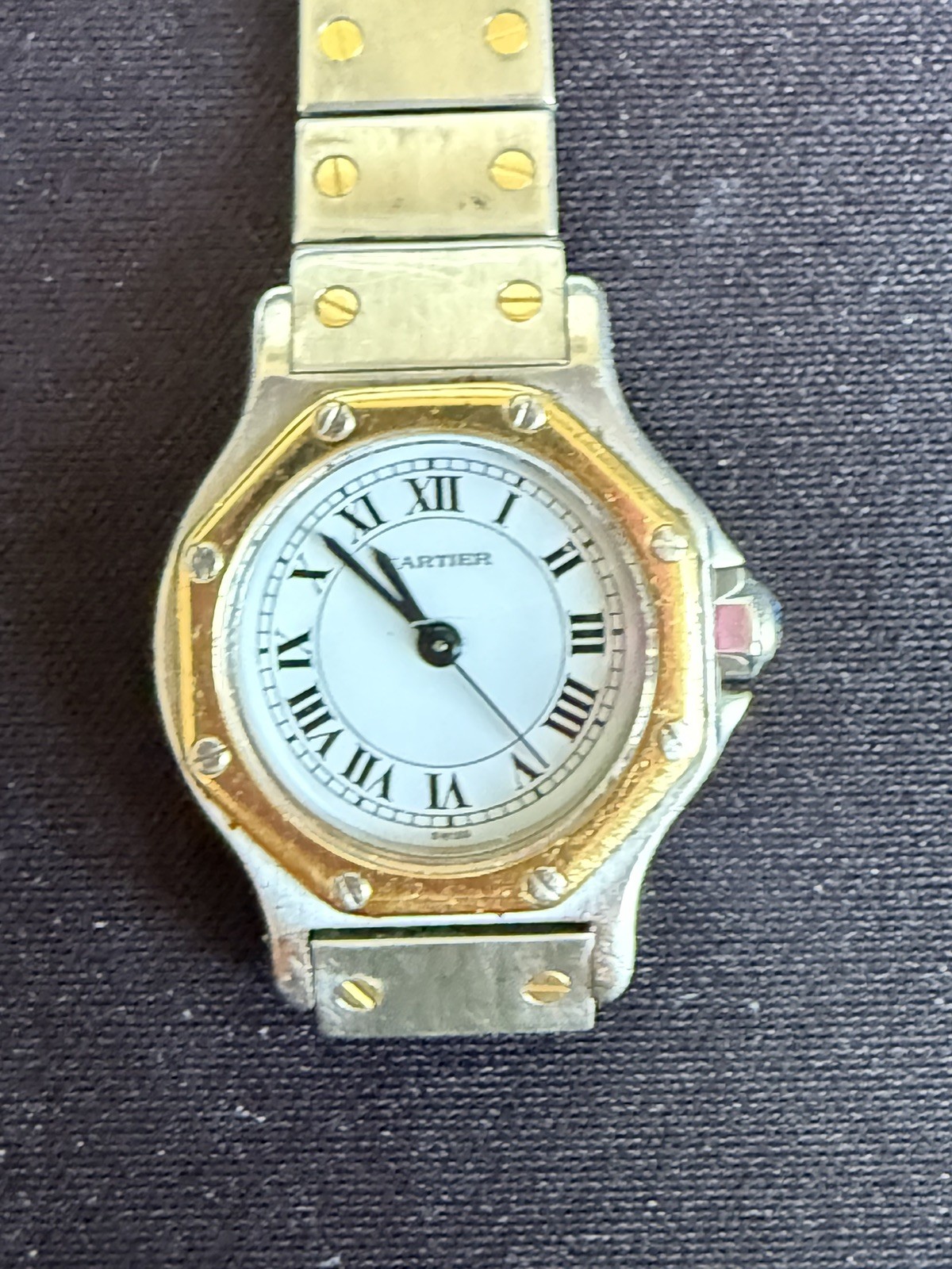 Vintage Cartier Santos Ronde Octagon Automatic – working, bracelet broken