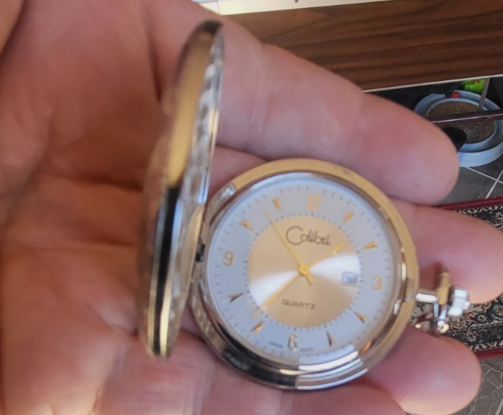 NEW Colibri Of London Pocket Watch & Knife Timepieces W/ Papers & Hardwood Box