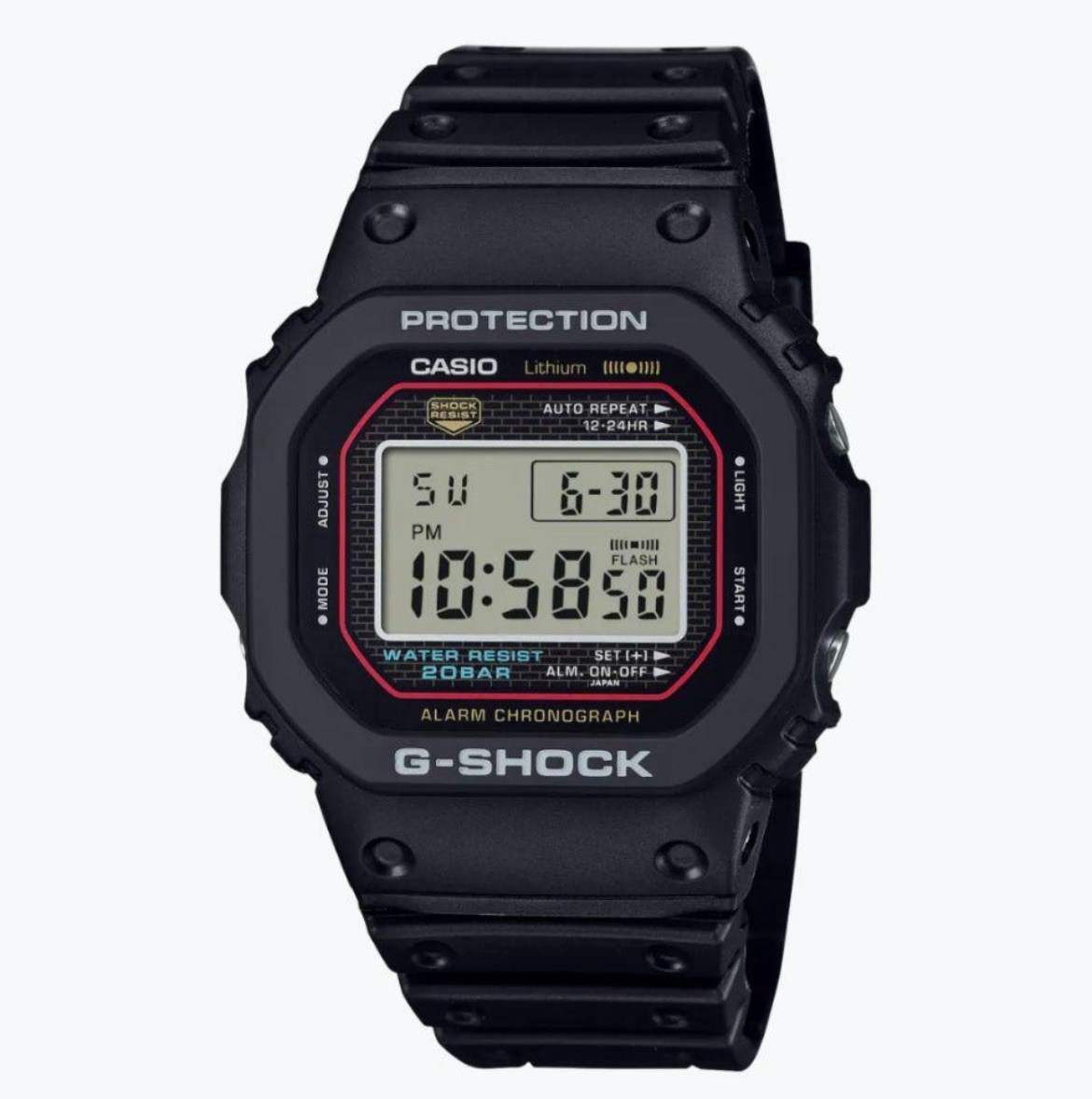 Casio G-SHOCK DW-5000R-1AJF Reprint Edition Screw Back From Japan