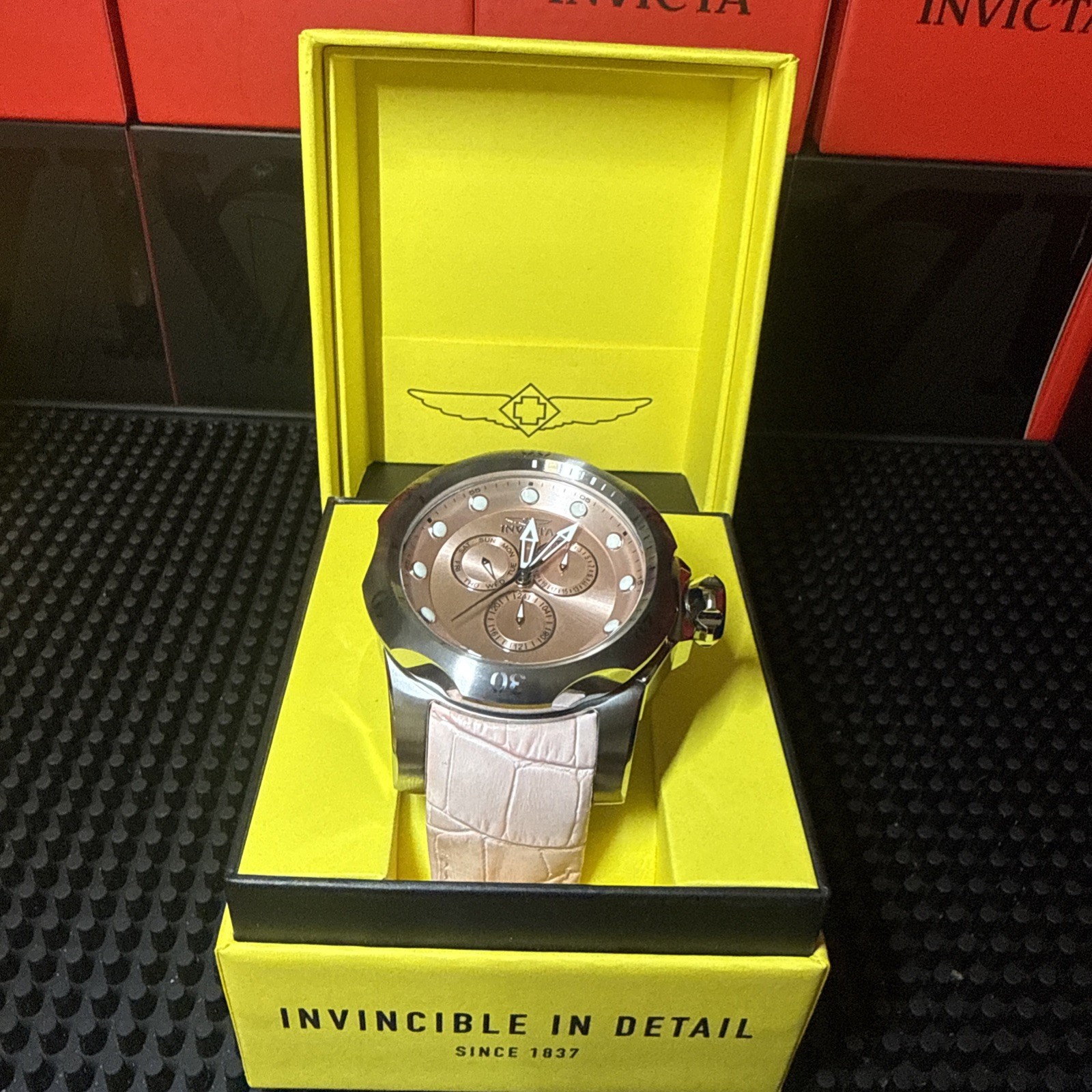 Invicta Venom Iron Rose Men’s 54mm Pink Genuine Leather Watch 49172