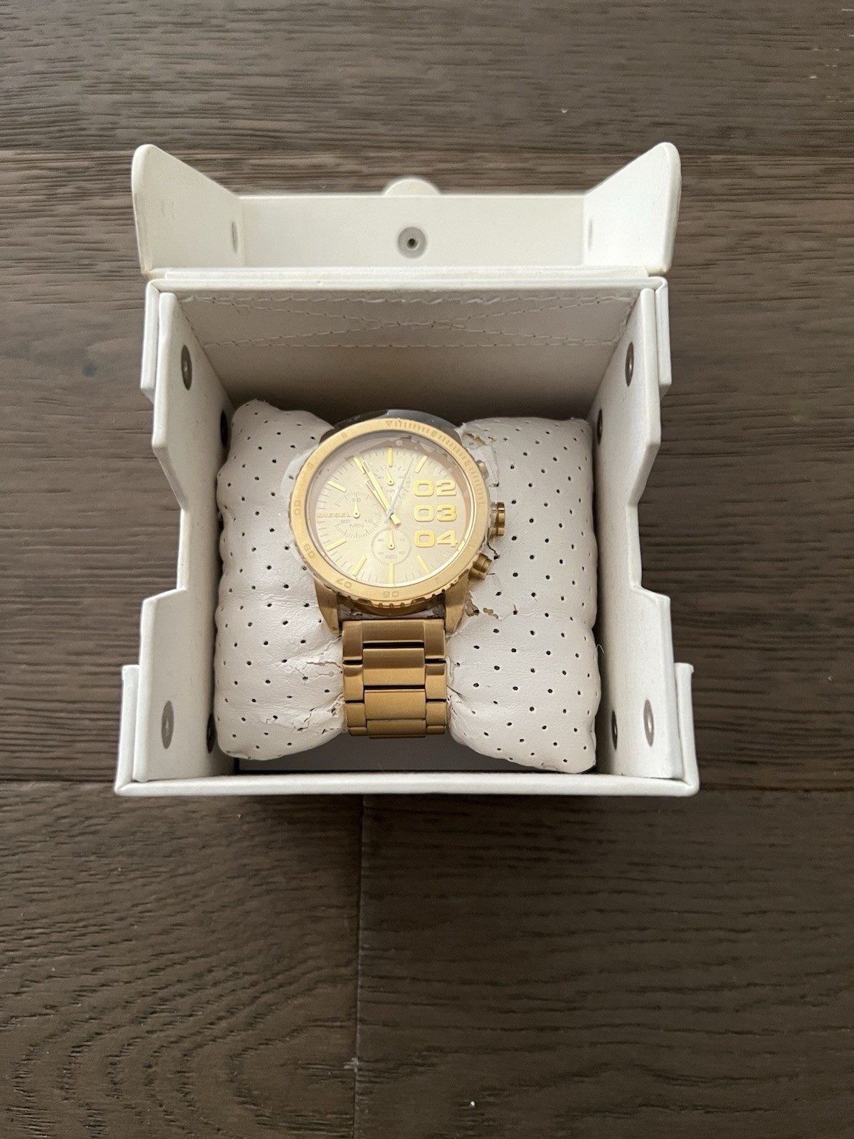 Diesel Double Down Chronograph Model DZ5302 Gold Tone Stainless Steel Unisex