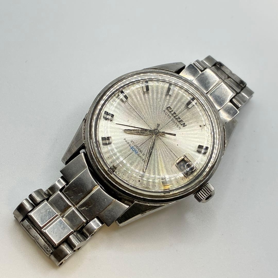 CITIZEN PARA40M 27 Jewels Automatic Men’s Watch, Silver, Date Display