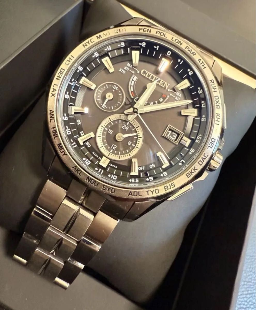 [B1P] Citizen Attesa Titanium Eco Drive Radio Controlled Mens Watch [k3p]