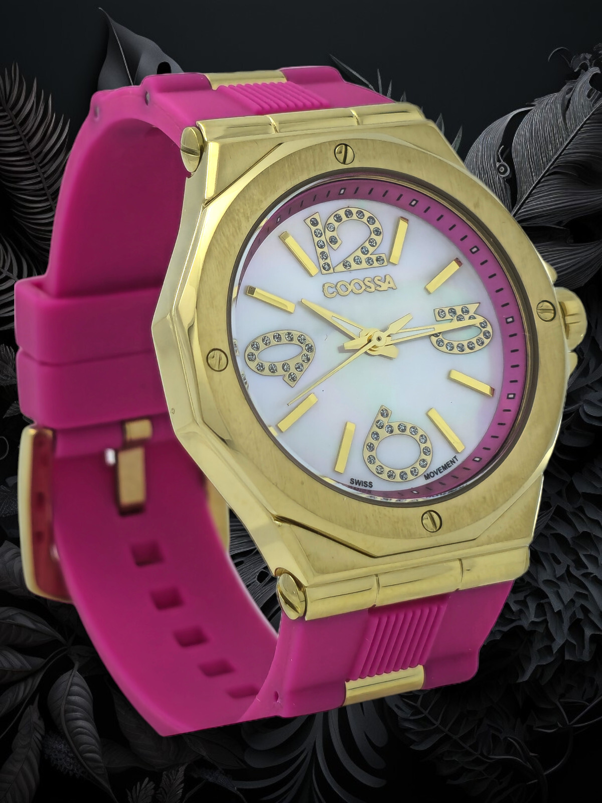 Coossa Original Women’s Watch 36.5MM Case Swiss Movt 100M WR Mother Of Pear Dial
