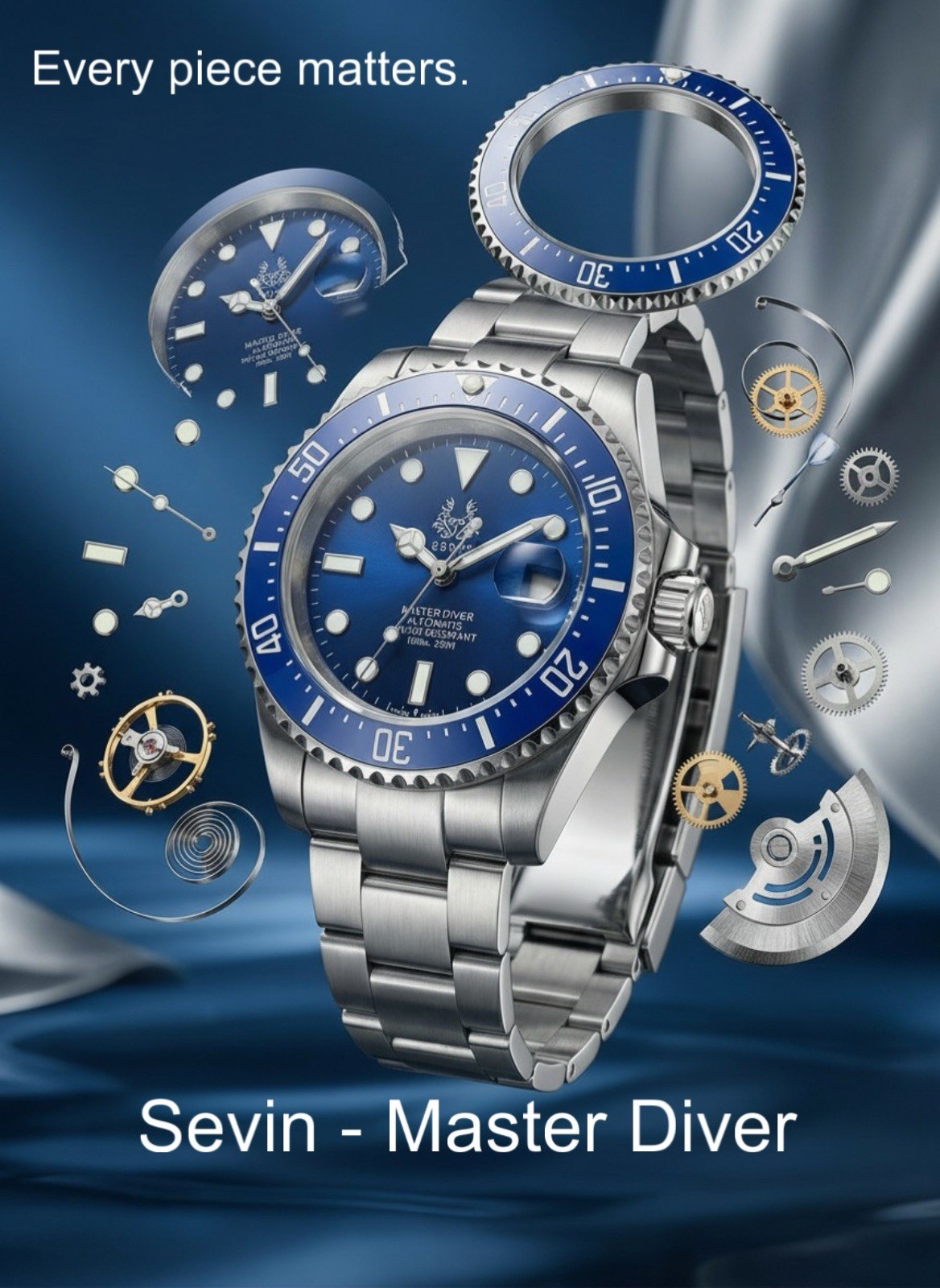 Sevin Blue “Master Diver H.E.” Limited Edition Automatic Watch