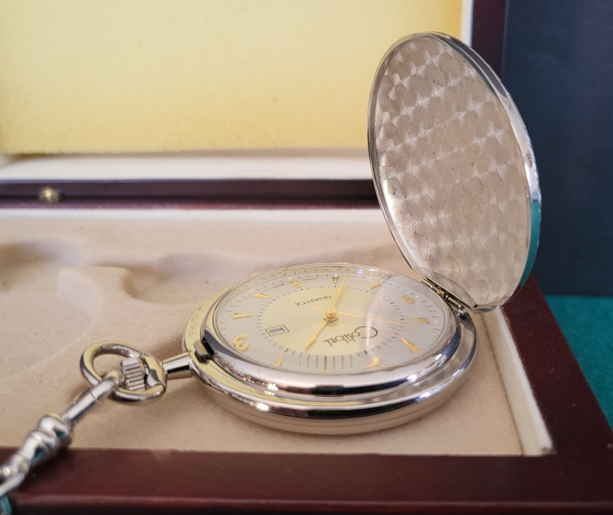 NEW Colibri Of London Pocket Watch & Knife Timepieces W/ Papers & Hardwood Box