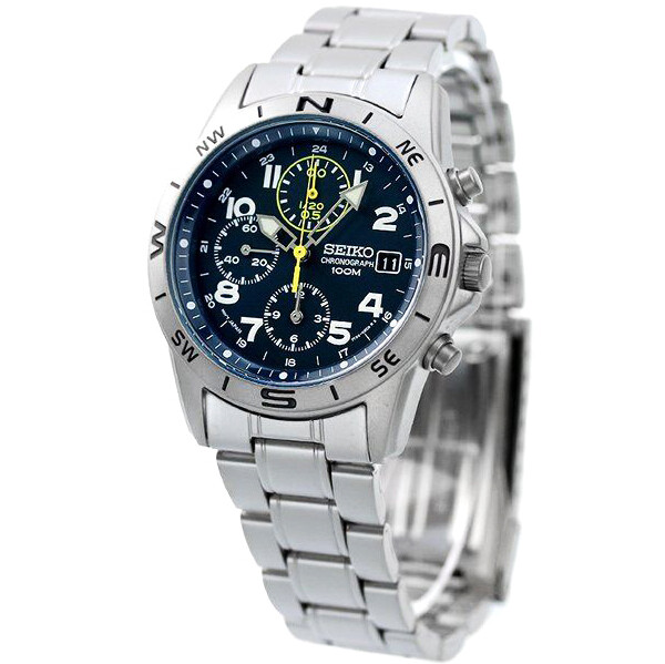 Seiko Chronograph SND379P1 Quartz Navy Dial Watch