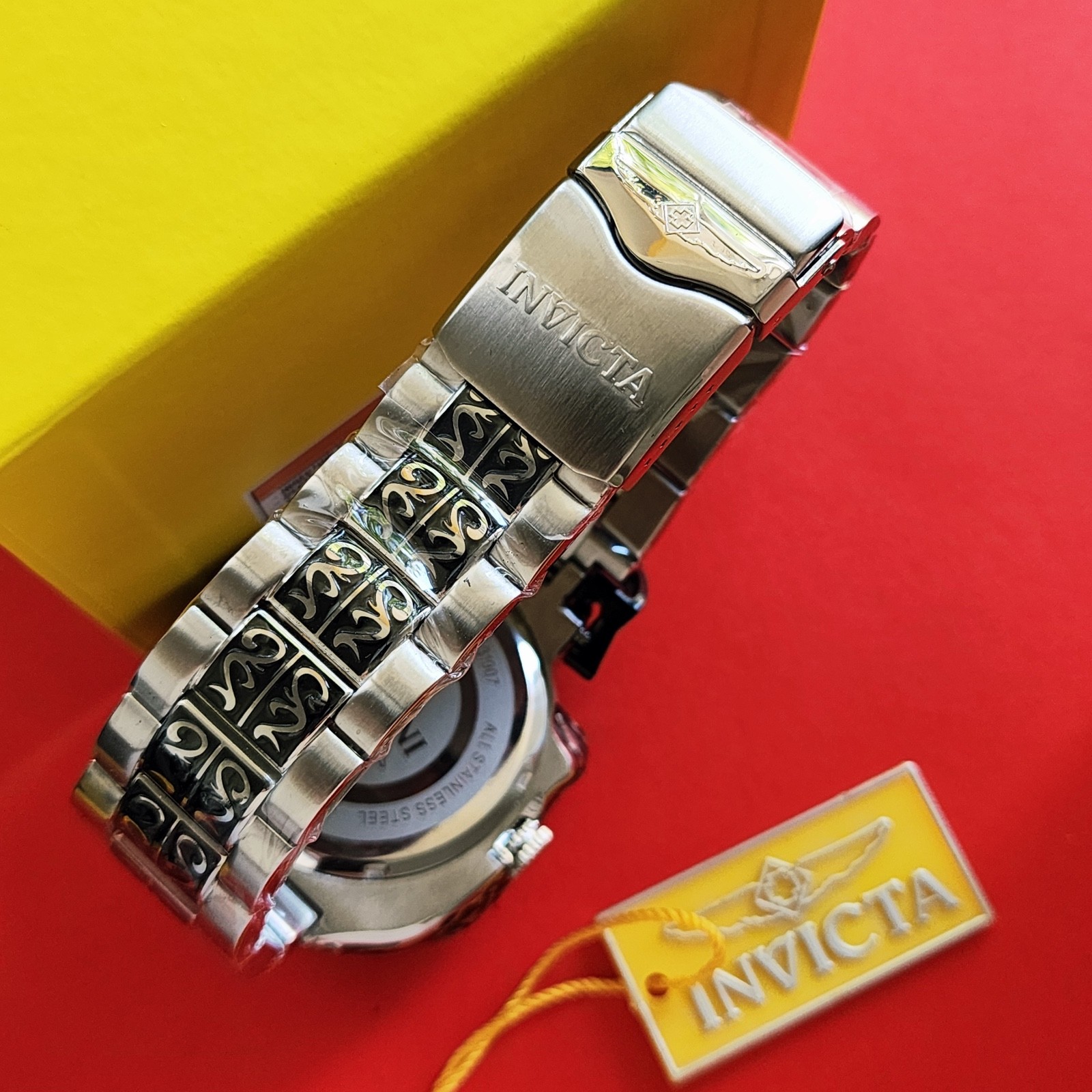 Invicta Skull Watch Working Jaw Stainless Steel 50mm Watch 31907 Box & Tag Mens