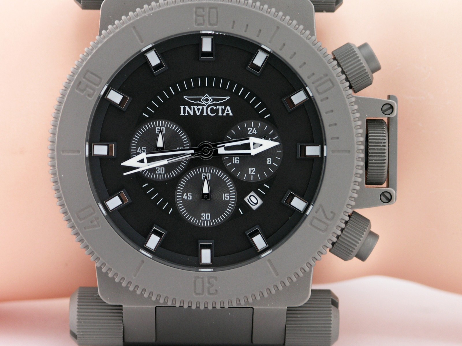 NEW INVICTA 48221 COALITION FORCES ALL TITANIUM BLACK CHRONOGRAPH WATCH 51MM