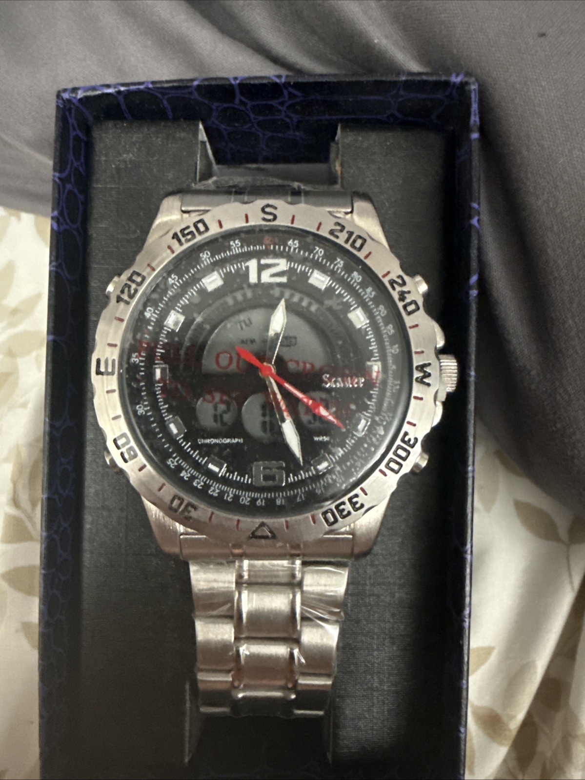 NIB BEAUTIFUL Men’s Stauer Meisterzeit – Chrome Hybrid – Super Rare New 19093