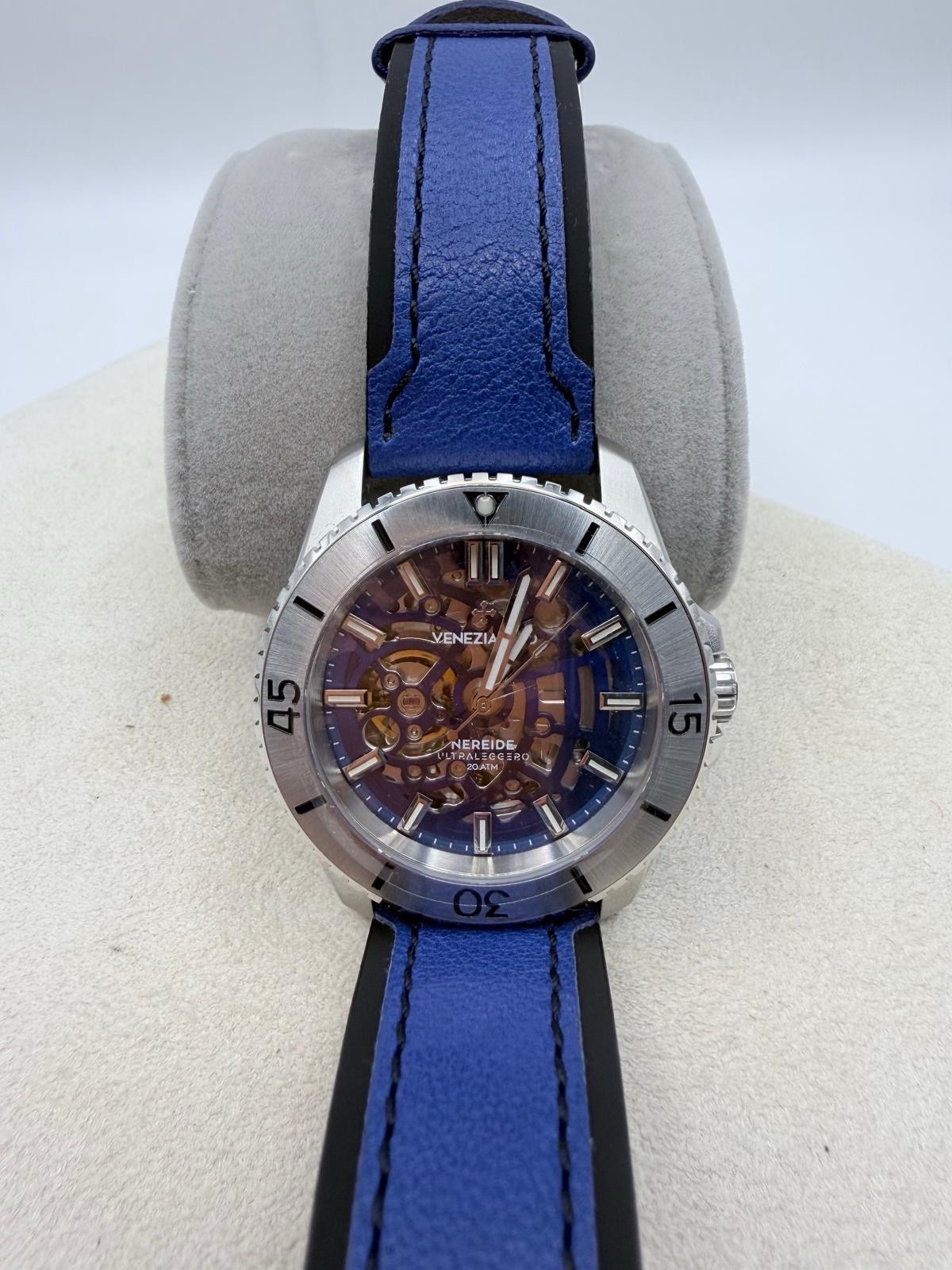 Venezianico Nereide UltraLeggero Skeleton Blue 3921502 Automatic 316L Men Watch