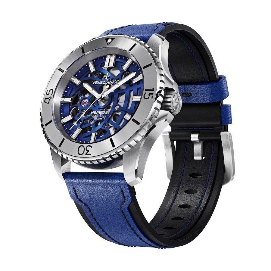 Venezianico Nereide UltraLeggero Skeleton Blue 3921502 Automatic 316L Men Watch