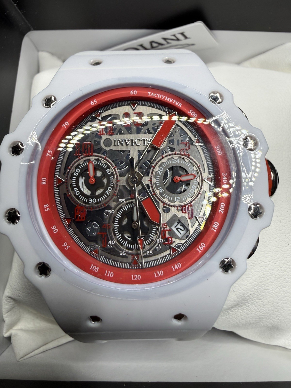 Invicta Racing Men’s 52mm Quartz Chronograph Date Tachymeter Skeleton #69660