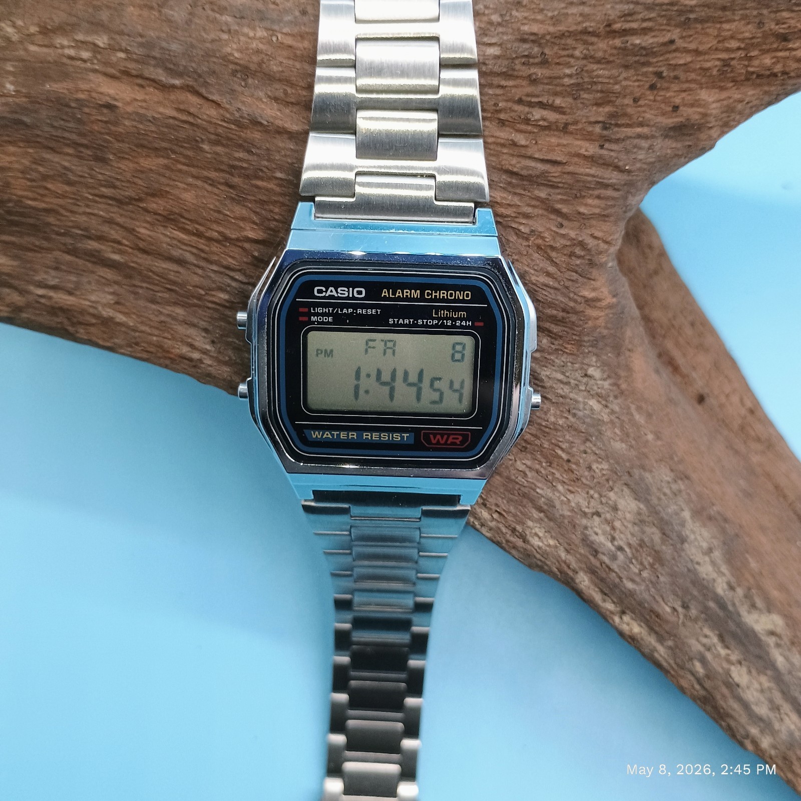 Vintage Casio Alarm Chrono A158W Module 593 Water Resist Digital Men’s Watch