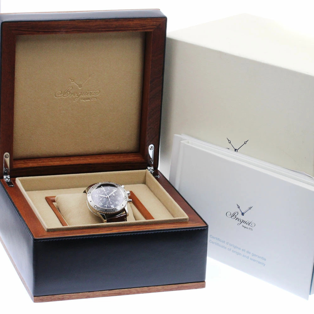 Breguet Transatlantic Type XX 3820ST Automatic 39mm Box Papers Black Chronograph