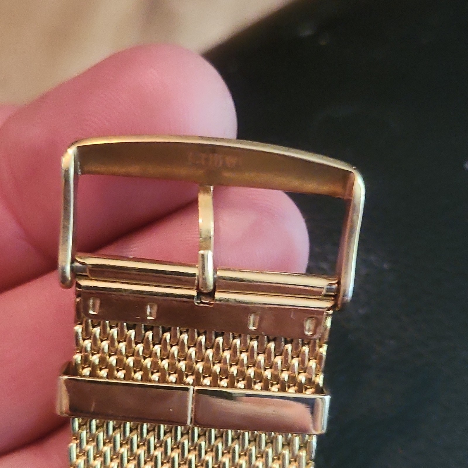 Waltham Women’s Square Quartz Dress Watch Silver Dial Gold Mesh Bracelet
