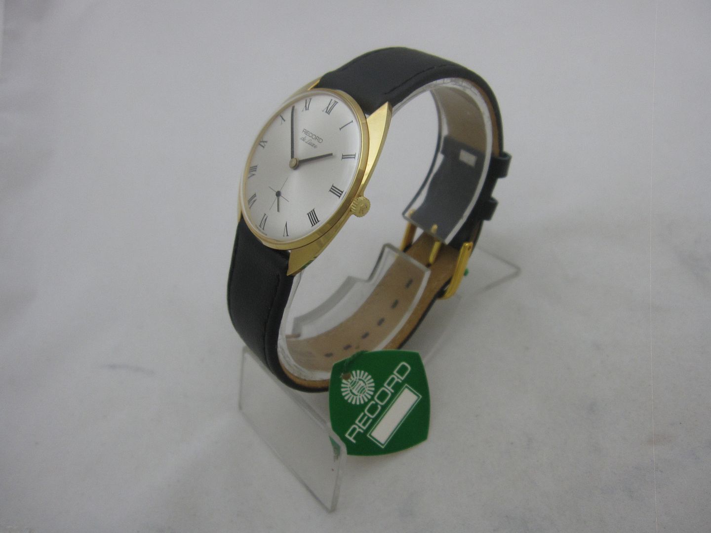 NOS NEW SWISS MADE GOLD PLATED RECORD-LONGINES WATCH