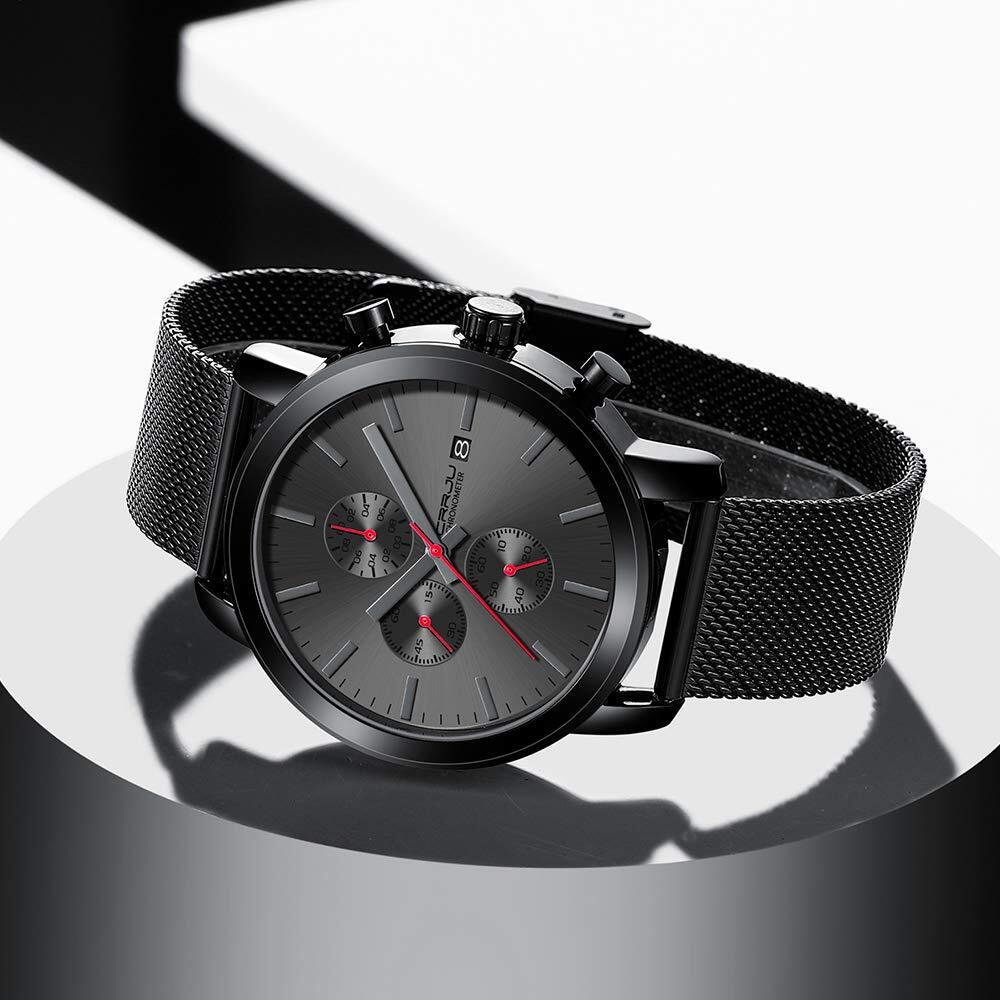 CRRJU Mens Stylish Casual Quartz Watches for Men Luxury Waterproof Calendar C…