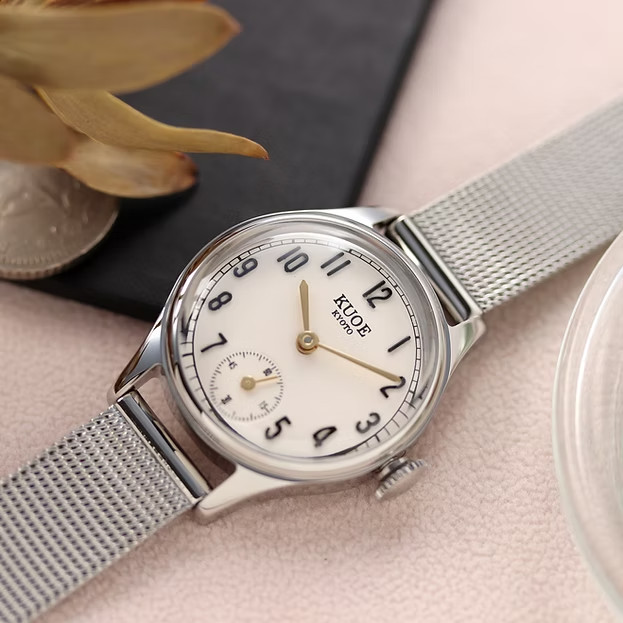 KUOE Kyoto Holborn 90-003 Silver Dial Watch Small Quartz Milanese Band Used