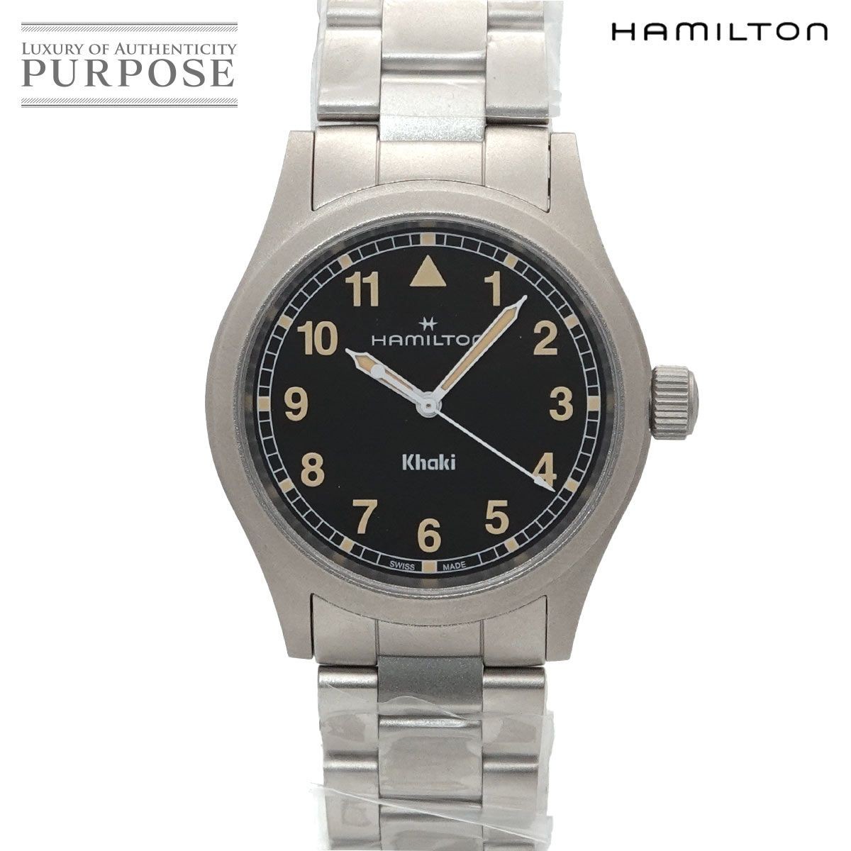 Brand New Hamilton HAMILTON Khaki Field H694010 Boys Watch Black Quartz Watch Kh