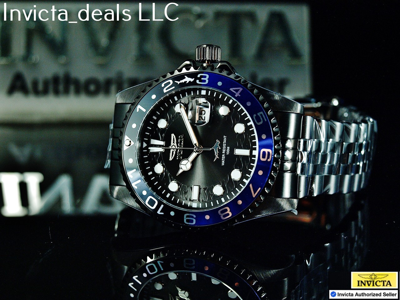 New Invicta Men’s 43mm Pro Diver HAMMERHEAD SILVER DIAL Gold Two Tone SS Watch