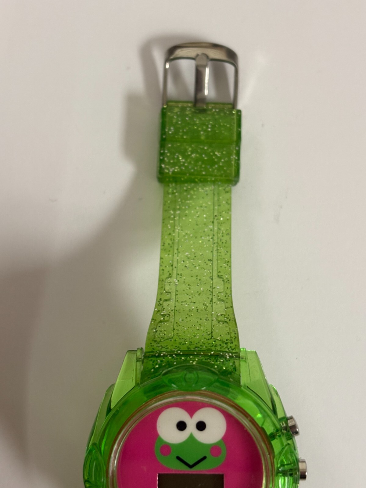 Keroppi Sanrio Green Plastic Resin Digital Quartz Watch NOT WORKING