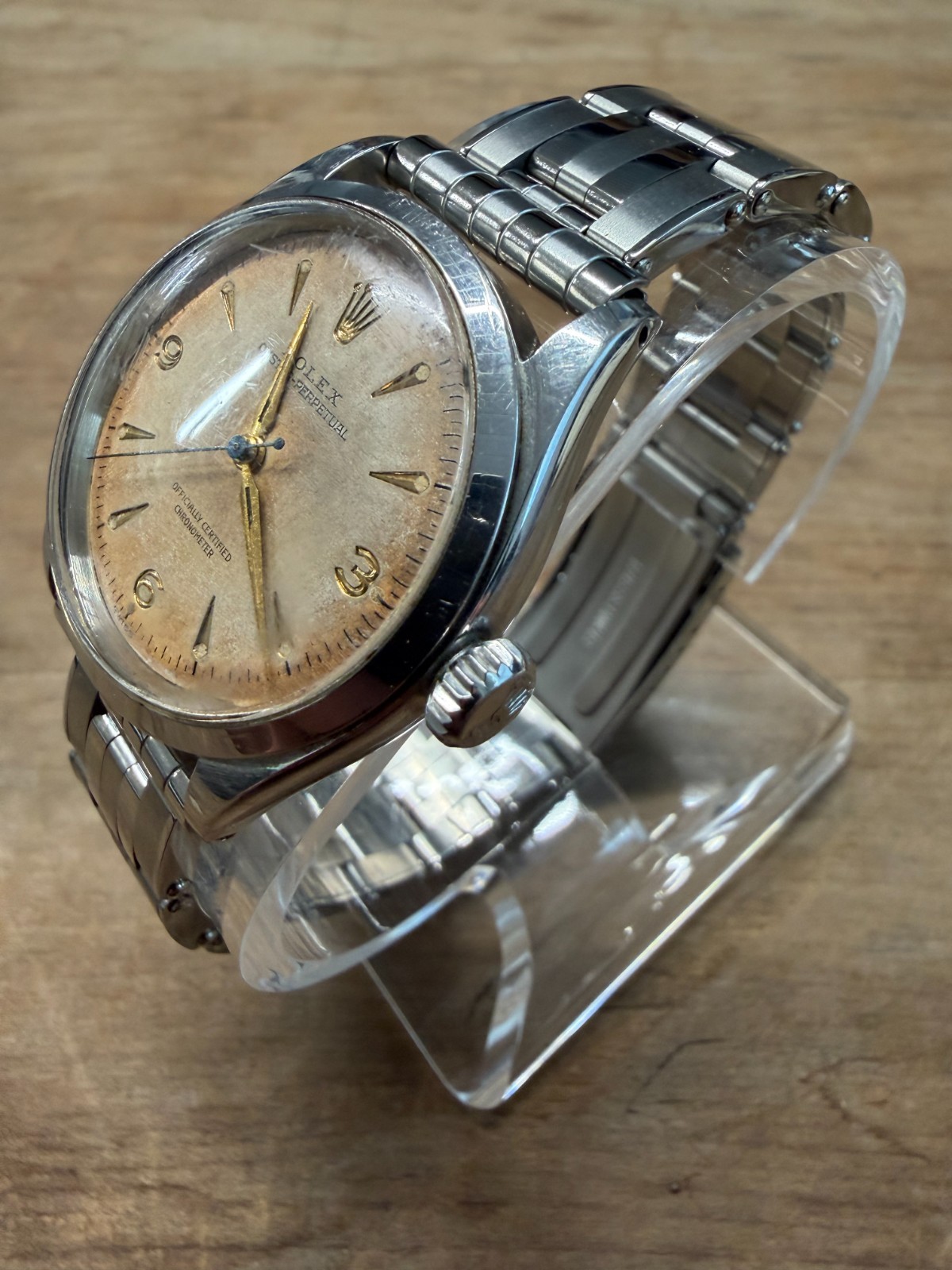 ROLEX CHRONOMETER Oyster REF 6284 Honey Tropical OCC Explorer BUBBLE BACK 1954