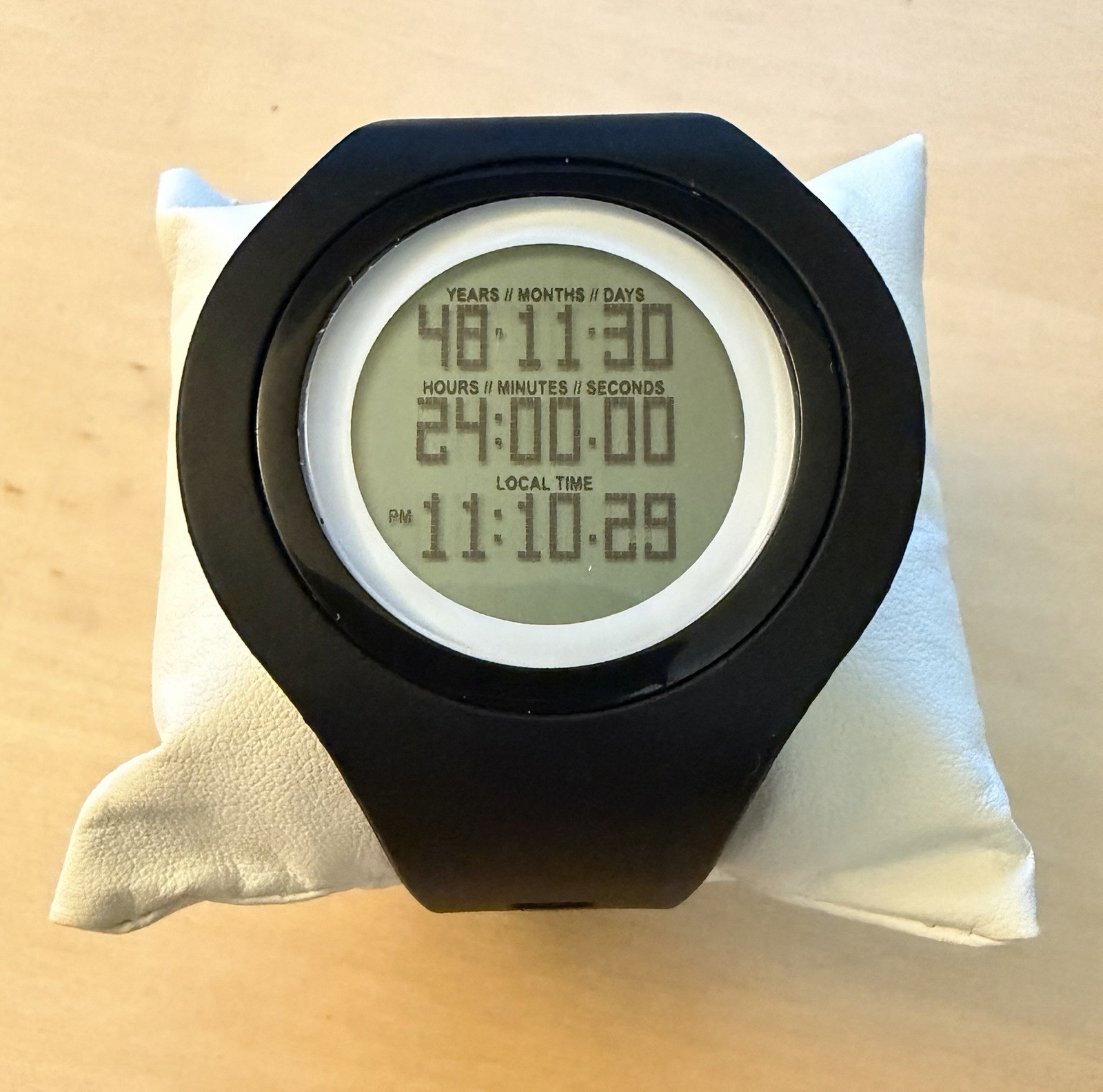 Tikker Happiness Watch Digital Lifespan Countdown Black Silicone Watch