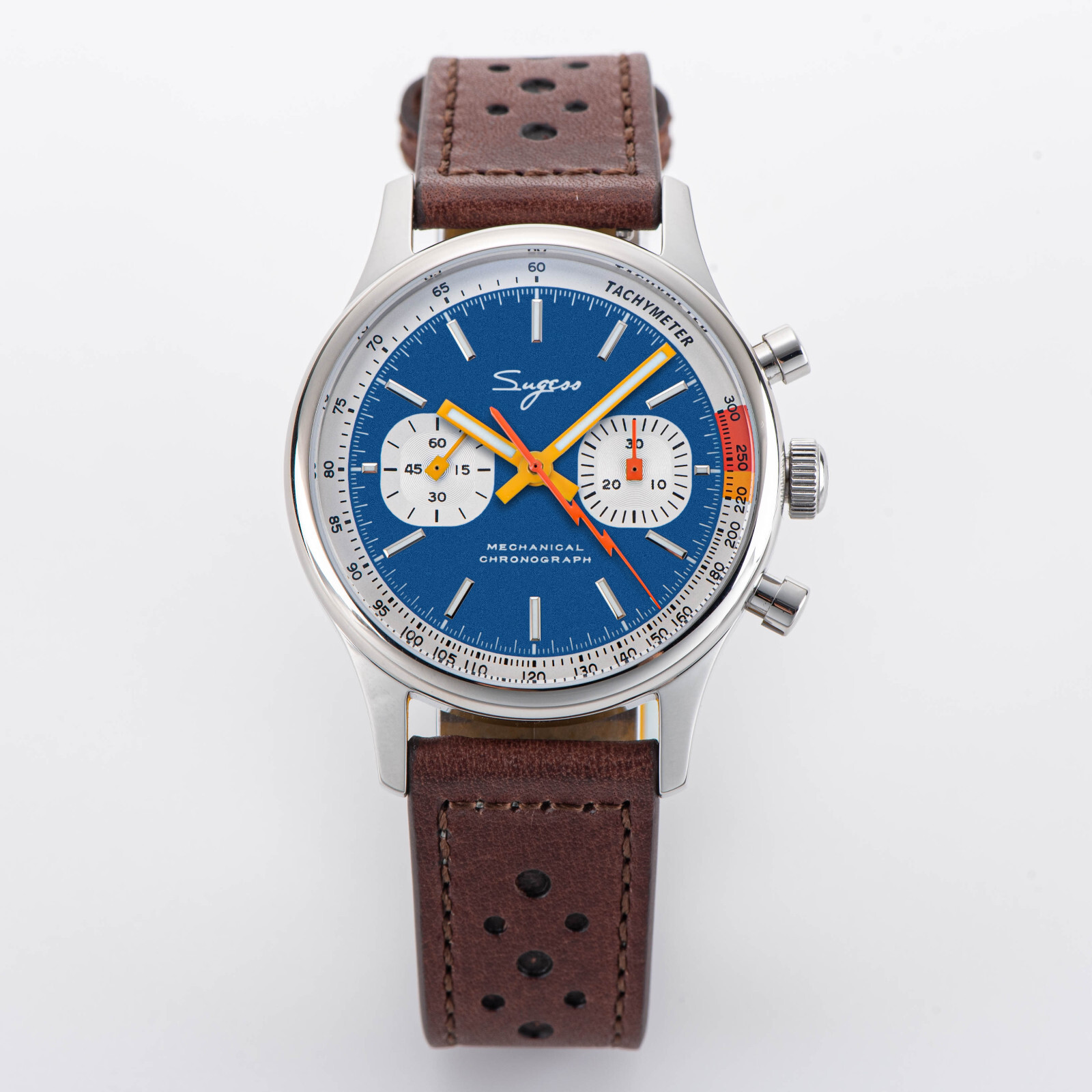 Sugess Chrono Heritage SWAN NECK Blue Dial Chrono Watch SEAGULL 1963 SUCHP007Z