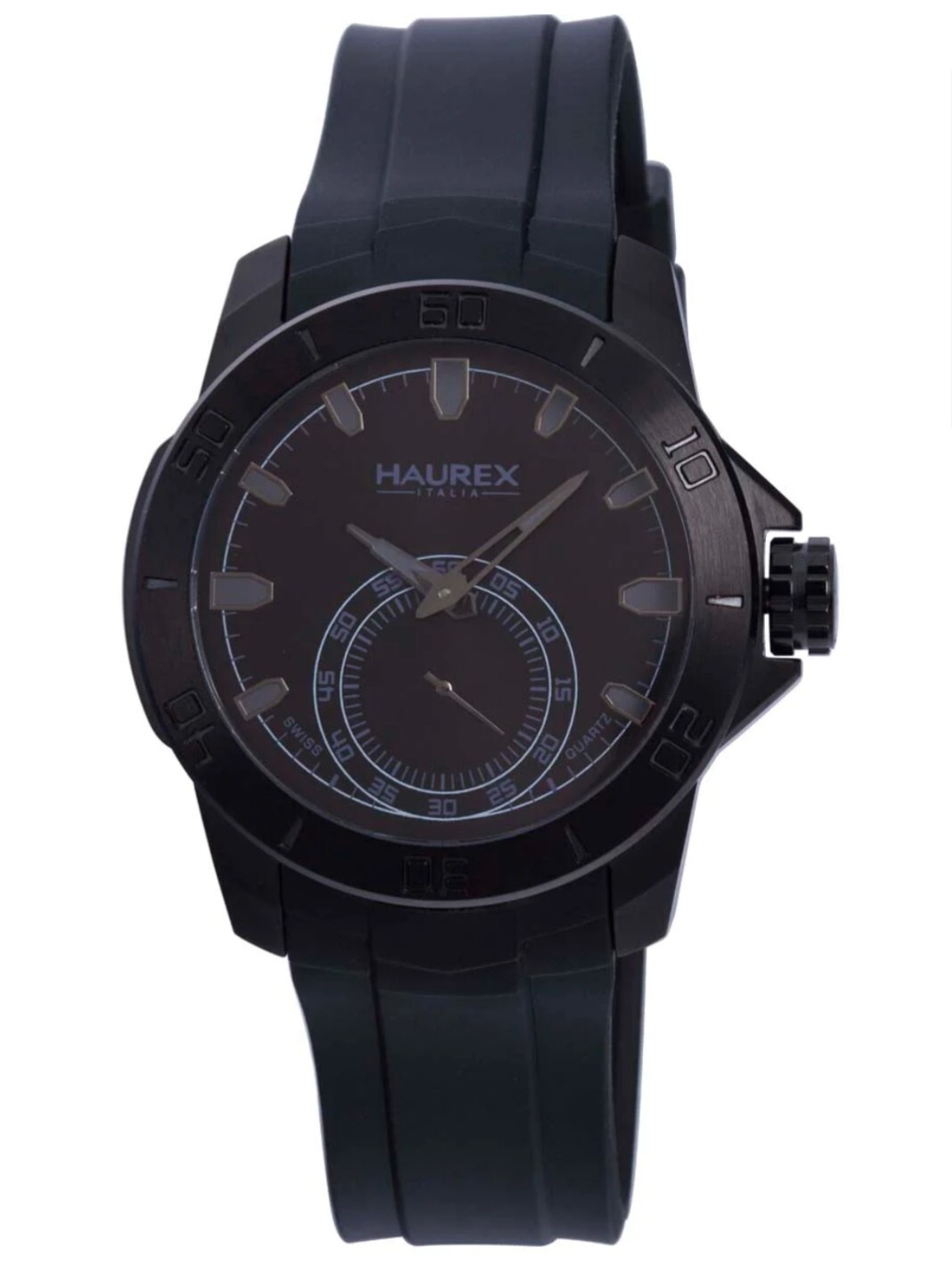 HAUREX ITALIA ITALY ACROS 3N503UNN BLACK IP DESIGNER QUARTZ MENS WRISTWATCH NIB