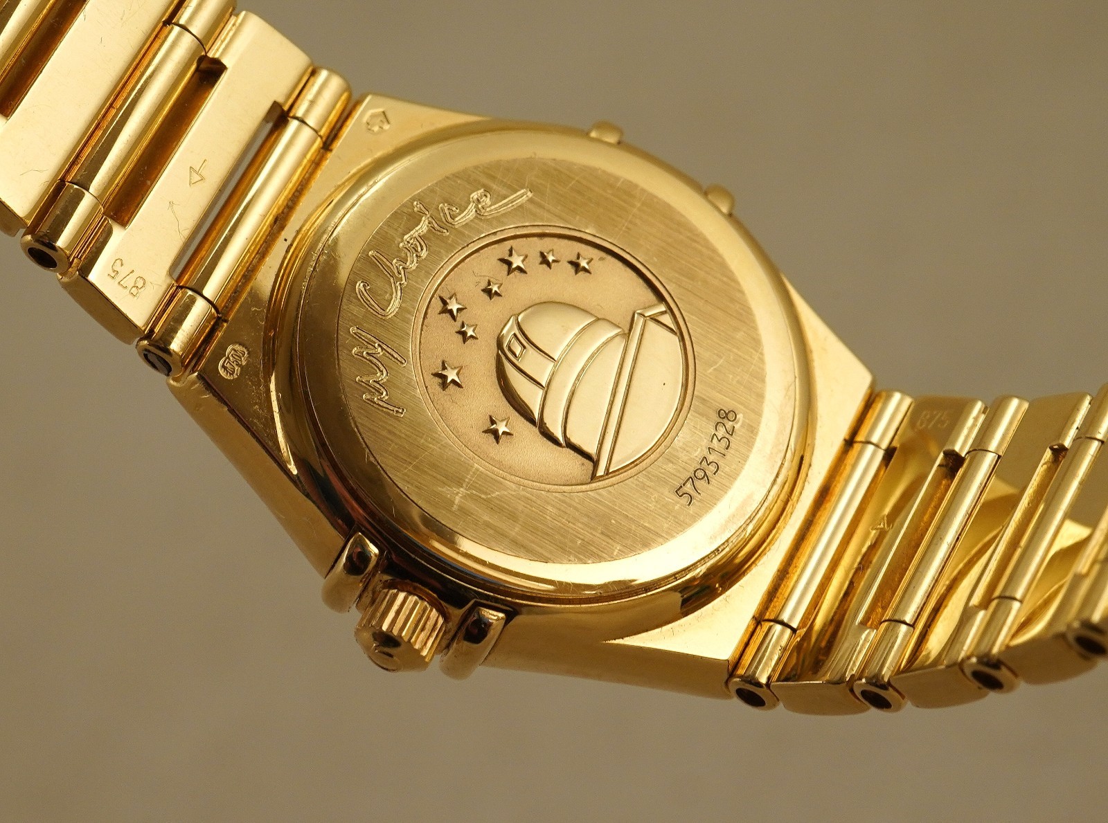 OMEGA CONSTELLATION MY CHOICE 18K GOLD MOTHER-OF-PEARL DIAL DIAMONDS BEZEL!!!