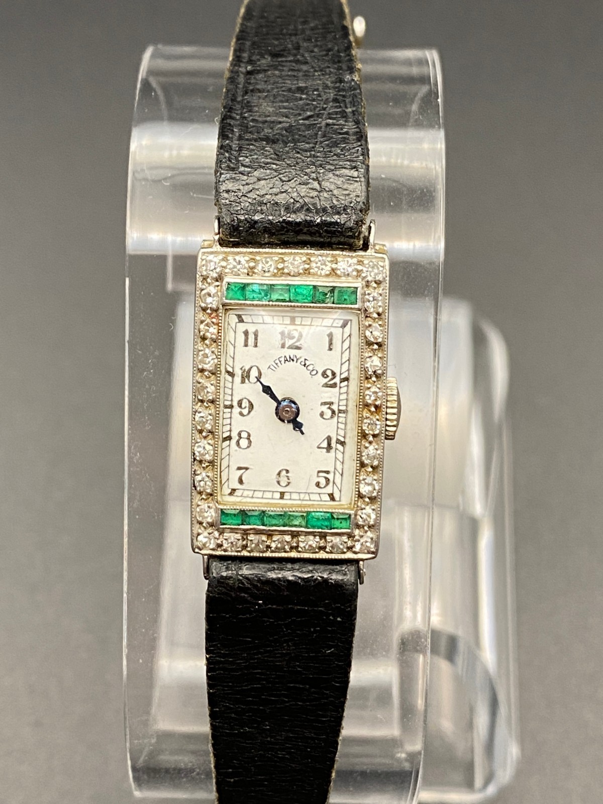 1920s art deco platinum and diamond watch antique